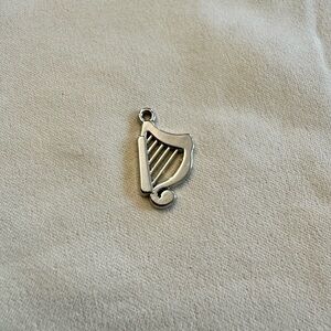 Silver Harp Pendant Charm